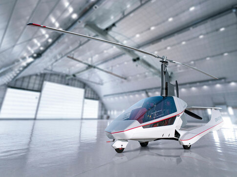 Gyroplane NISUS in hangar