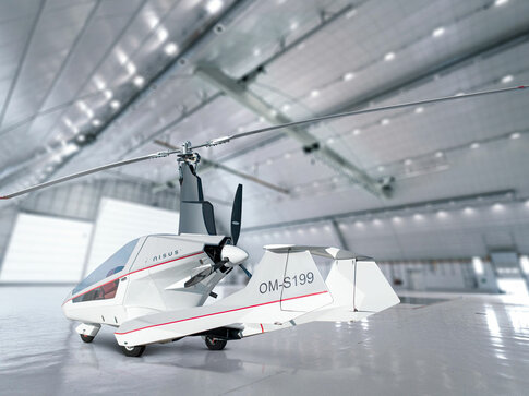 Gyroplane NISUS in hangar